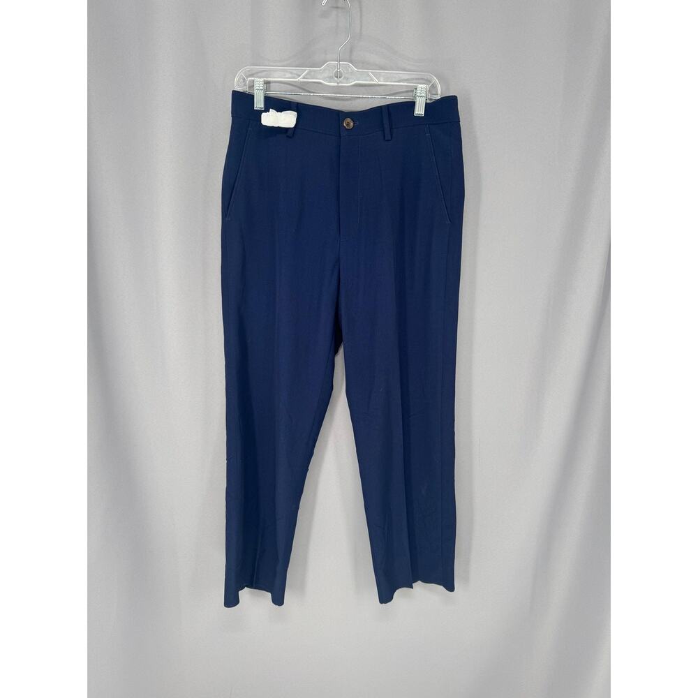 Gucci Pants Mens 32x26 Blue SPW Cropped Loose Wool Italy 421805 Z529B 4080